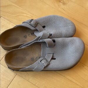 46 Birkenstock men’s Grey Boston Clog - 
Comfortable Slip-On.